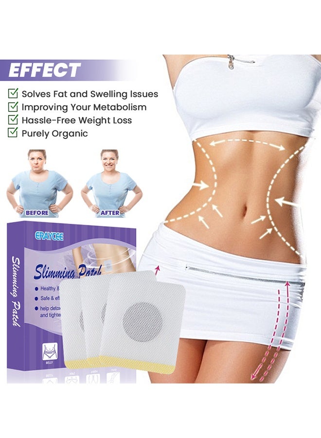 ERAYCEE 30Pcs Slimming Patch For Body Contouring, Tightens And Tones Your Skin, Helps To Improve Your Overall Health, Can Be Used Anytime and Anywhere, Belly Stickers Suitable For All Body Types - Image 4